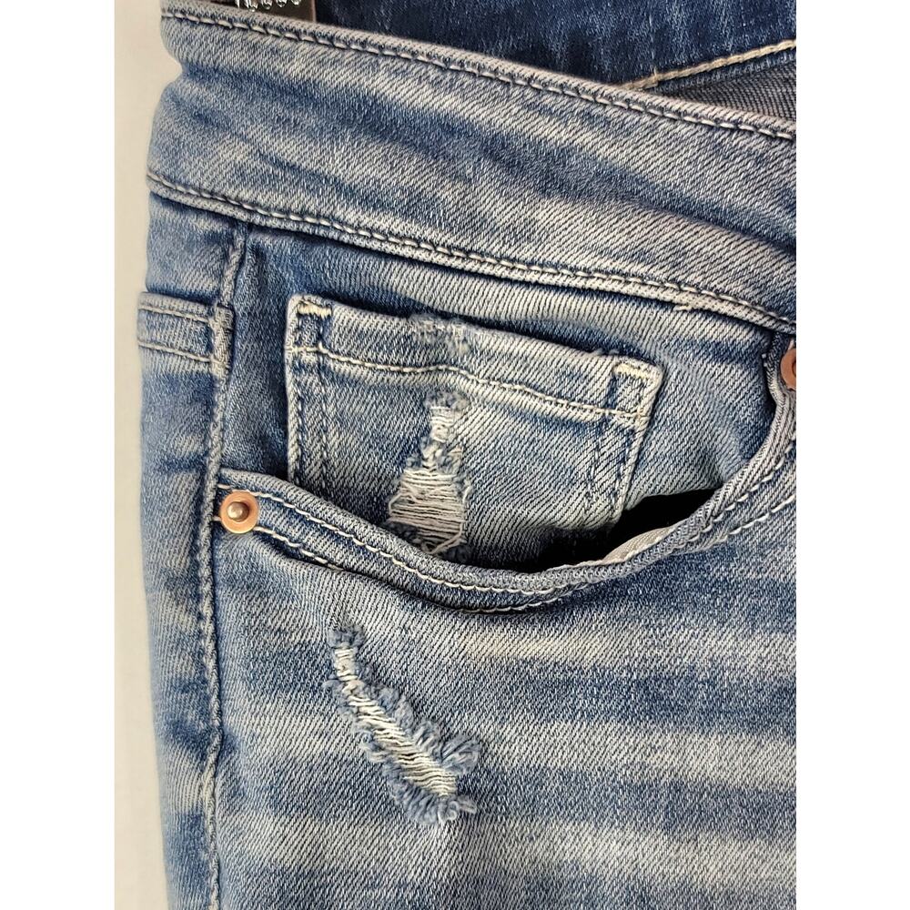 BKE Buckle PAYTON Universal Fit Mid-Rise Flare Frayed Hem Denim Jeans Sz 27x31.5 - Picture 6 of 16